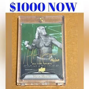 Hulk Hogan 2012 Upperdeck Signed Autograph WWE WWF Wrestling Card Serial #’d /20